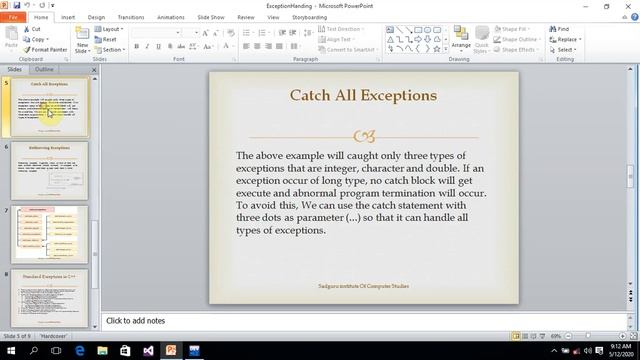 Exception Handing In C++ смотреть онлайн