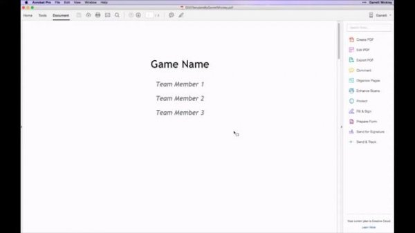 Free Game Design Document (GDD) Template