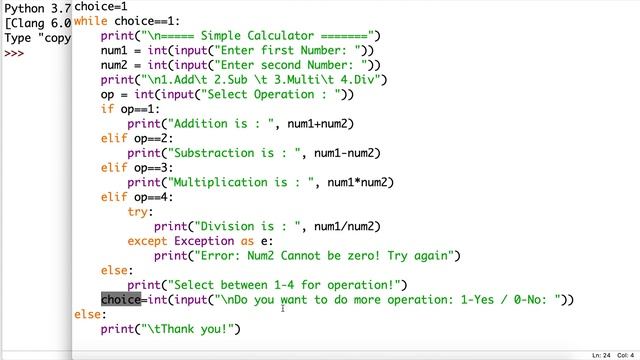 Simple Calculator in Python смотреть онлайн