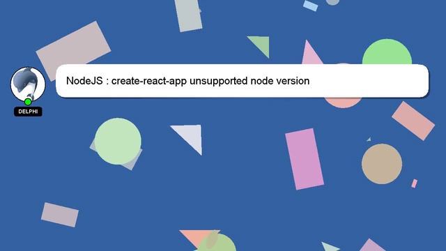 NodeJS : create-react-app unsupported node version смотреть онлайн