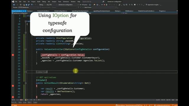 Get JSON Array using IConfiguration in ASP NET Core смотреть онлайн