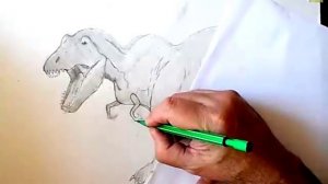 Как рисовать динозавра. Тиранозавр Рекс. How to Draw a Tyrannosaurus