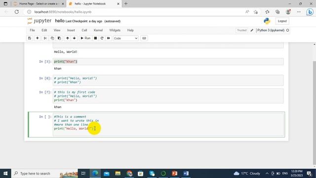 Multiple comments In Python|jupiter||For Data Science Learning смотреть онлайн