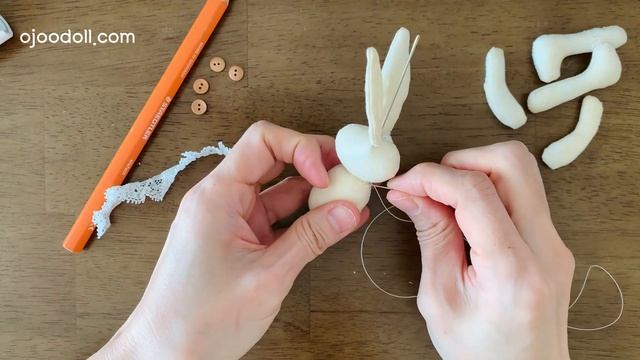 TUTORIAL Doll : Rabbit doll /토끼인형만들기/ Fabric doll смотреть онлайн