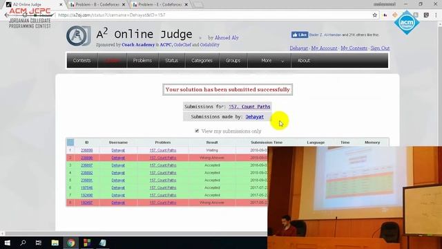 Problem Count Paths (Bottom Up) - A2OJ 157 | Level 2 Lecture 4 Part 4 - JCPC Summer Training 2018 смотреть онлайн