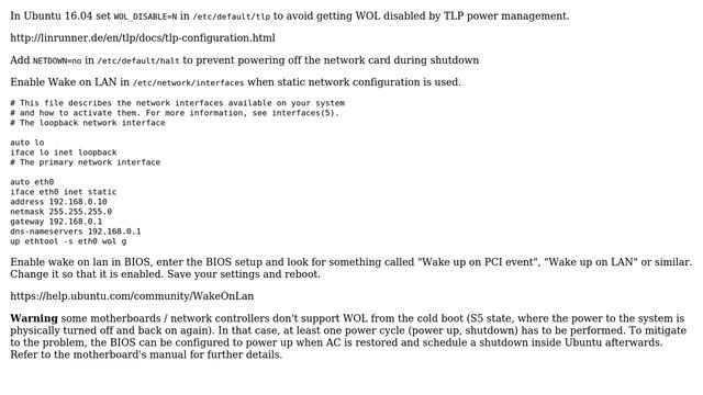 How to enable Wake On Lan (WOL) in Ubuntu 16.04? (6 Solutions!!) смотреть онлайн