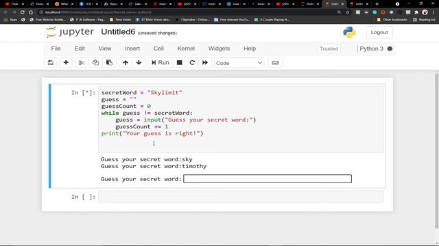 How to create while loop in python смотреть онлайн