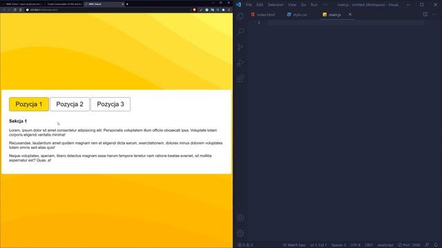 Jak zrobić "menu tabs" w HTML, CSS i JavaScript? [PROJEKT] смотреть онлайн