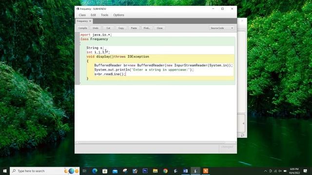 Write a java program to input a string in uppercase and print the frequency of each character. смотреть онлайн