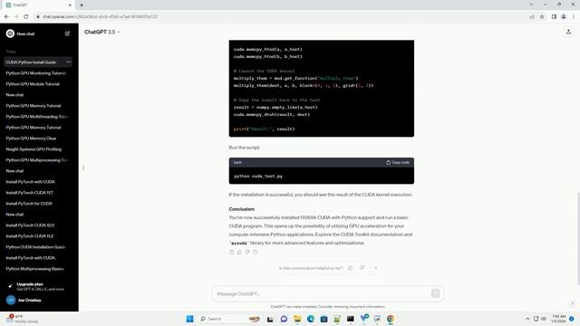 nvidia cuda python install смотреть онлайн