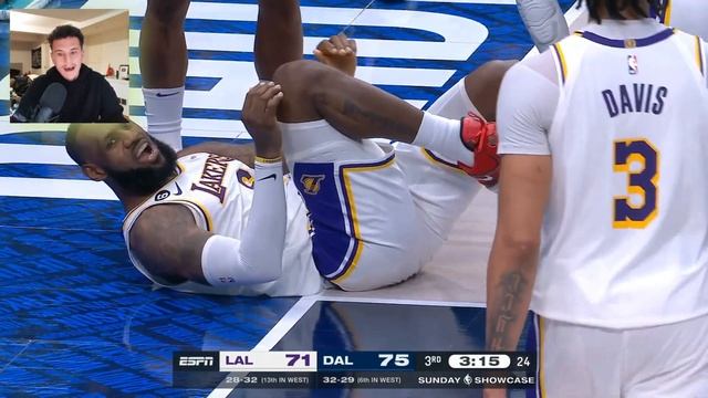 LeBron James limps badly post game after foot injury vs Mavs смотреть онлайн