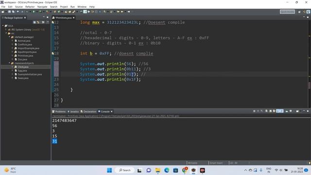 Oracle Java Certification - OCA | Primitive & Reference Types | #java #certification #tutorial смотреть онлайн