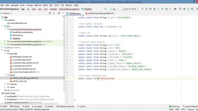 Android Studio Dersleri 2021 SQLite Veri Tabanı Serisi Ders 20: Veri Tabanı Sabitler Sınıfı смотреть онлайн