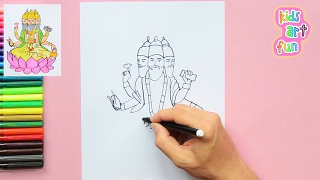 How to draw Lord Brahma смотреть онлайн