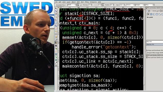 Learn C by example: How to context switch without threading library (makecontext, swapcontext) смотреть онлайн