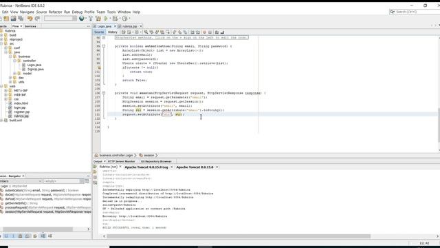 How to make a Web Application in Java whith MVC pattern, JSP, netbeans - #4 - CREATE A SESSION!! смотреть онлайн