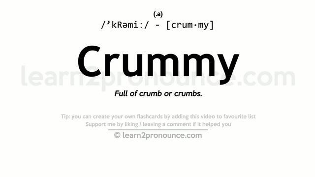 Pronunciation of Crummy | Definition of Crummy смотреть онлайн