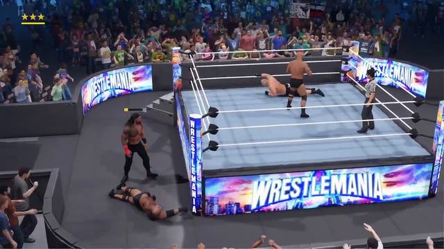 GOLDBERG & STEVE AUSTIN VS BROCK LESNAR & ROMAN REIGNS смотреть онлайн
