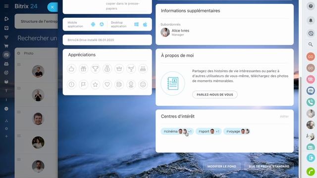 Définir la vue de profil standard pour tous les utilisateurs | Mon Profil - Bitrix24 смотреть онлайн