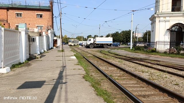 Коломенский трамвай. Маршрут номер 1. Кремовый вагон. Как Вам? смотреть онлайн