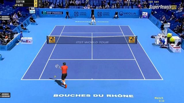 Tennis Elbow 2018 HD Gameplay | Goffin vs Paire | ITST 1.18 смотреть онлайн