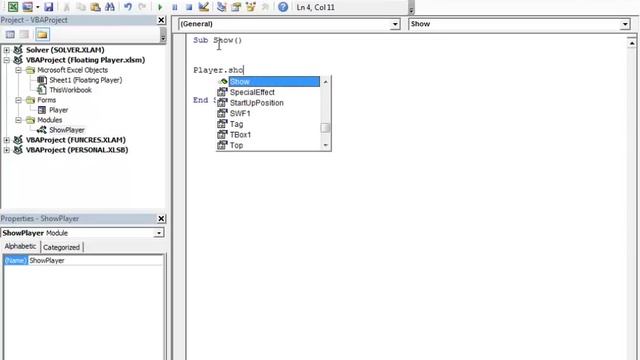 Excel 2013 Video 22 Insert a YouTube Player inside a Floating Excel Userform (Realization) смотреть онлайн
