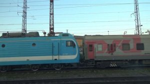 Россошь из окна поезда №104 Москва-Адлер - Прибытие и отправление.