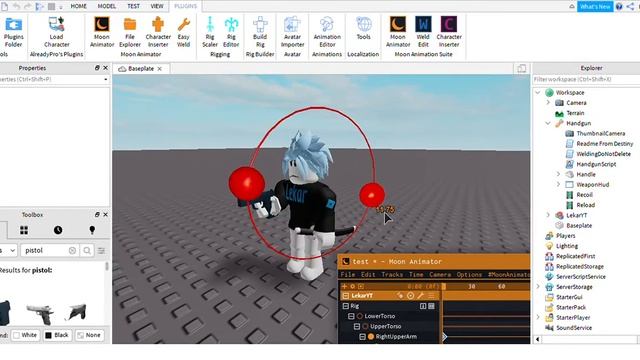 "Roblox Studio Tutorial" как прикрепить придмет в руку в анимации смотреть онлайн
