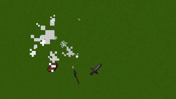 Minecraft death item drop greenscreen