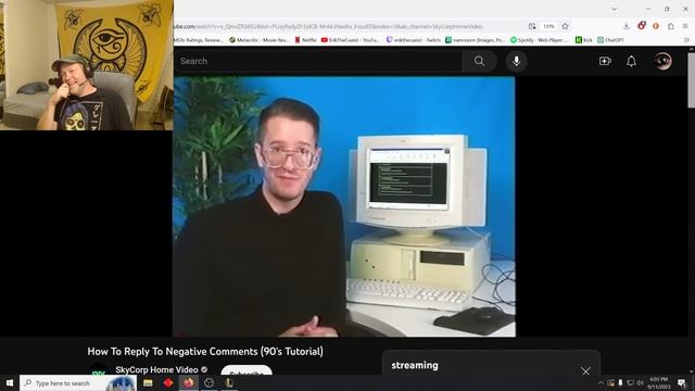 Reacting to how to reply to negative comments (90's tutorial) смотреть онлайн