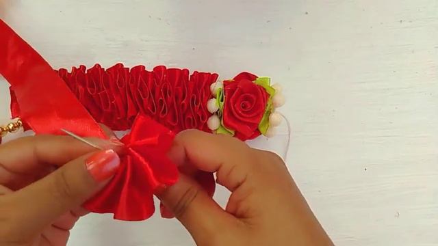 Beautiful Ribbon Rose Garland Making || God Garland Making At Home || SUJATA DAS смотреть онлайн