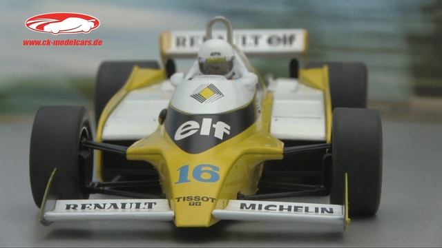 ck-modelcars-video: Rene Arnoux Renault RS10 #16 2nd Großbritannien GP Formel 1 1979 1:18 MCG смотреть онлайн