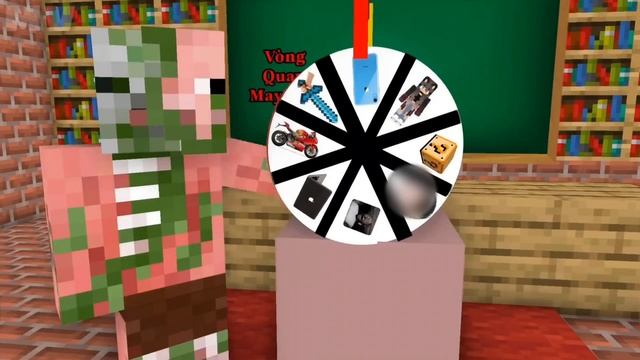 [ Lớp Học Quái Vật ] VÒNG QUAY MAY MẮN | Minecraft Animation смотреть онлайн