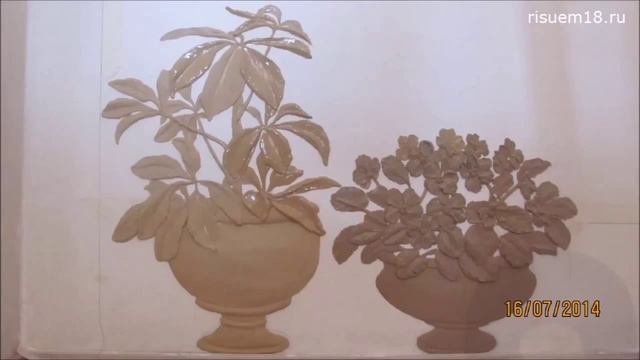 Барельеф цветы Ход работы | Наталья Боброва смотреть онлайн
