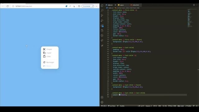 Custom Right Click Context Menu | Menu contextuel par clic droit en #css , #html & #javascript смотреть онлайн