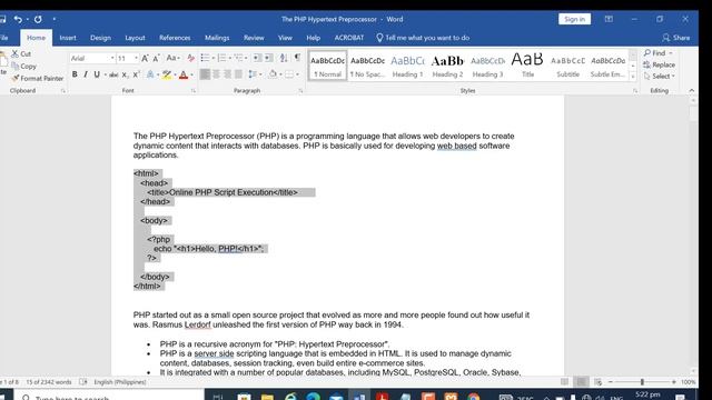 WRITING YOUR FIRST PHP PROGRAM USING NOTEPAD | XAMPP смотреть онлайн