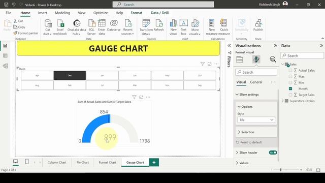 What is GAUGE CHART & How To Create & Format It in Power BI 2023| DataMinds Academy смотреть онлайн