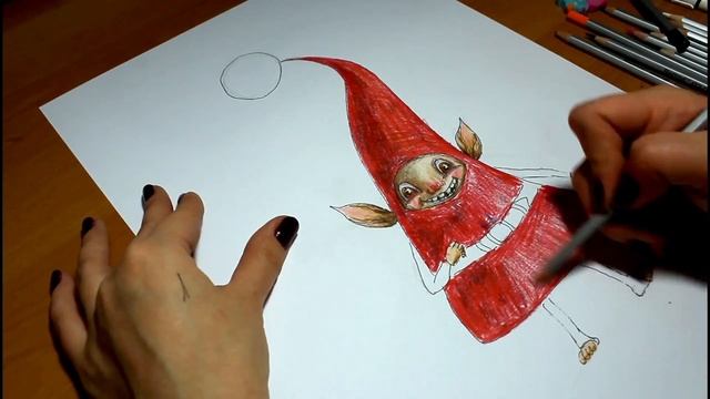 Рисуем новогоднего эльфа!!!/ Draw a New Year's elf!!! смотреть онлайн