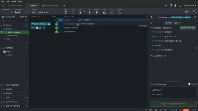 How to Cherry pick a commit in GitKraken смотреть онлайн