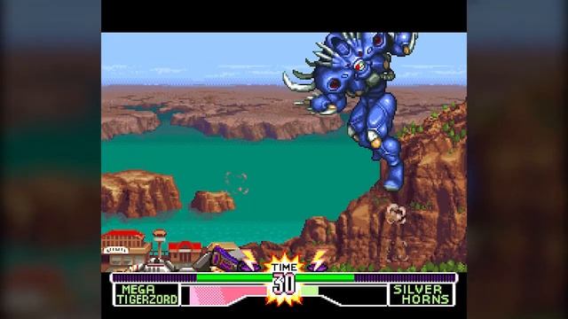 Mighty Morphin Power Rangers: The Fighting Edition (SNES) - Story Mode - Mega Tigerzord Gameplay смотреть онлайн