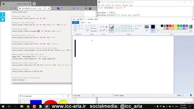 آموزش برنامه نویسی پایتون Tkinter رابط گرافیکی 15 - استفاده از Canvas смотреть онлайн