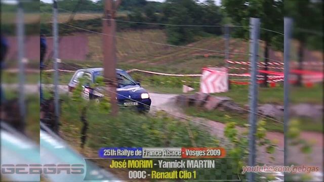Renault Clio 1 - José MORIM - RALLY - 2009 - Alsace-Vosges + Yannick MARTIN смотреть онлайн
