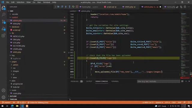Learning PHP - 036 : Building a simple CMS - Uploading files and changing logo. смотреть онлайн