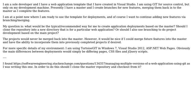 Software Engineering: Best way to use GIT to maintain web application template смотреть онлайн