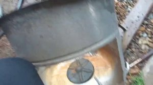 Печь  для казана из старых стиральных машин.