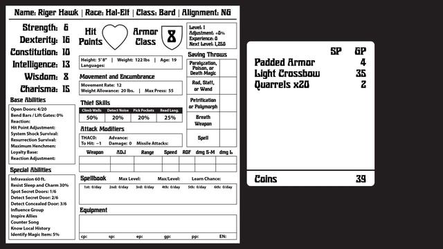 Let's Make an Advanced Dungeons & Dragons 2nd Edition Character смотреть онлайн