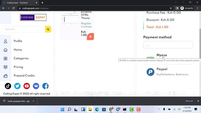 Digital Downloads(Digital Marketplace) M-PESA integrated Script DEMO смотреть онлайн