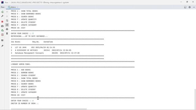 Library Management System using Java File Handling смотреть онлайн