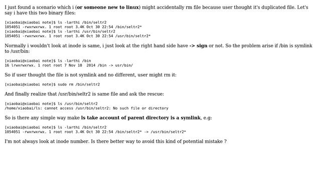 Unix & Linux: How to make ls warning me about parent directory is symlink? смотреть онлайн