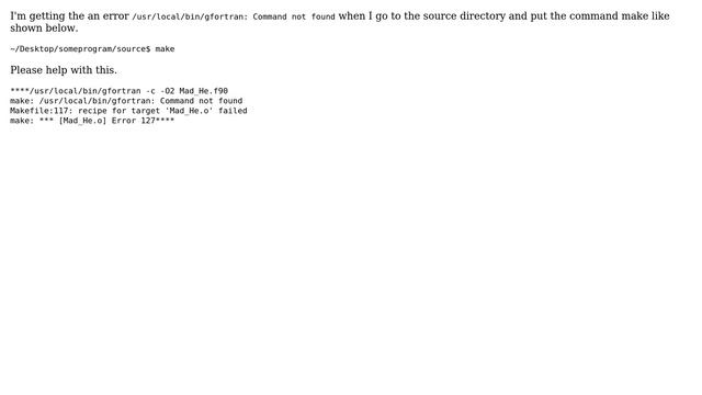 Ubuntu: /usr/local/bin/gfortran: Command not found смотреть онлайн